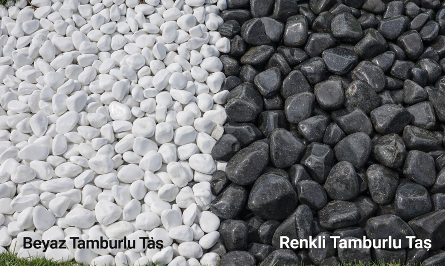 Renkli Tamburlu Taşlar Neden Daha Pahalı 2 siyah beyaz cakil tasi